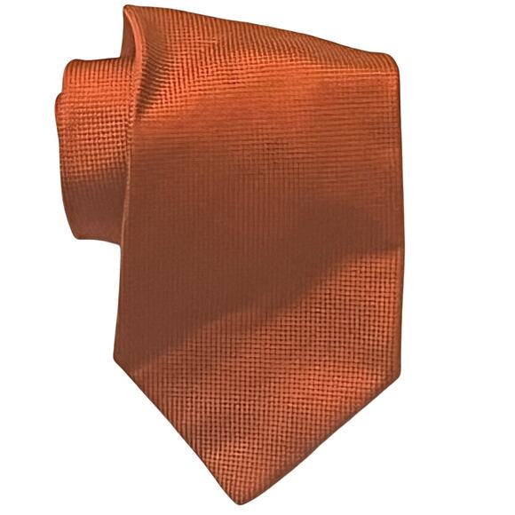 Zadi Andrew's Ties Orange/Brown Silk Made in Italy Necktie - Picture 1 of 12